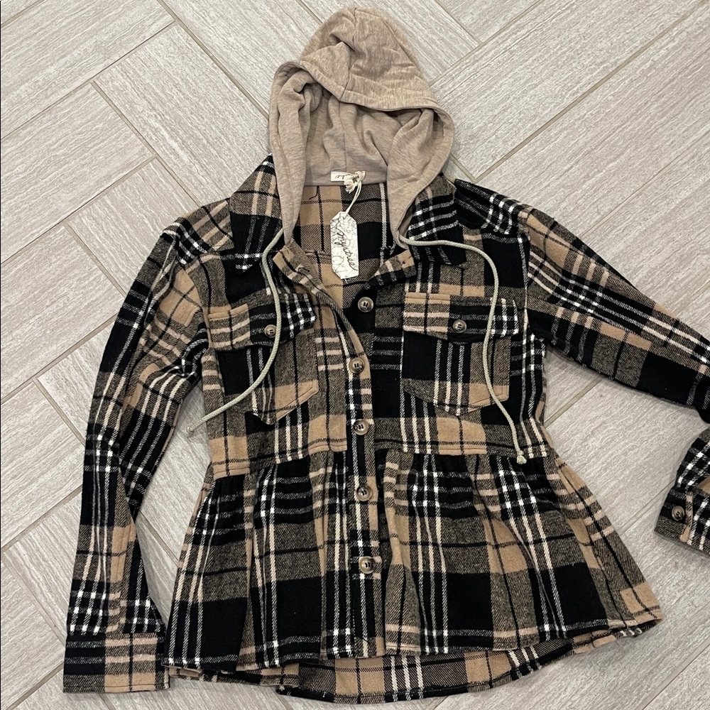 Plaid Hooded Jacket